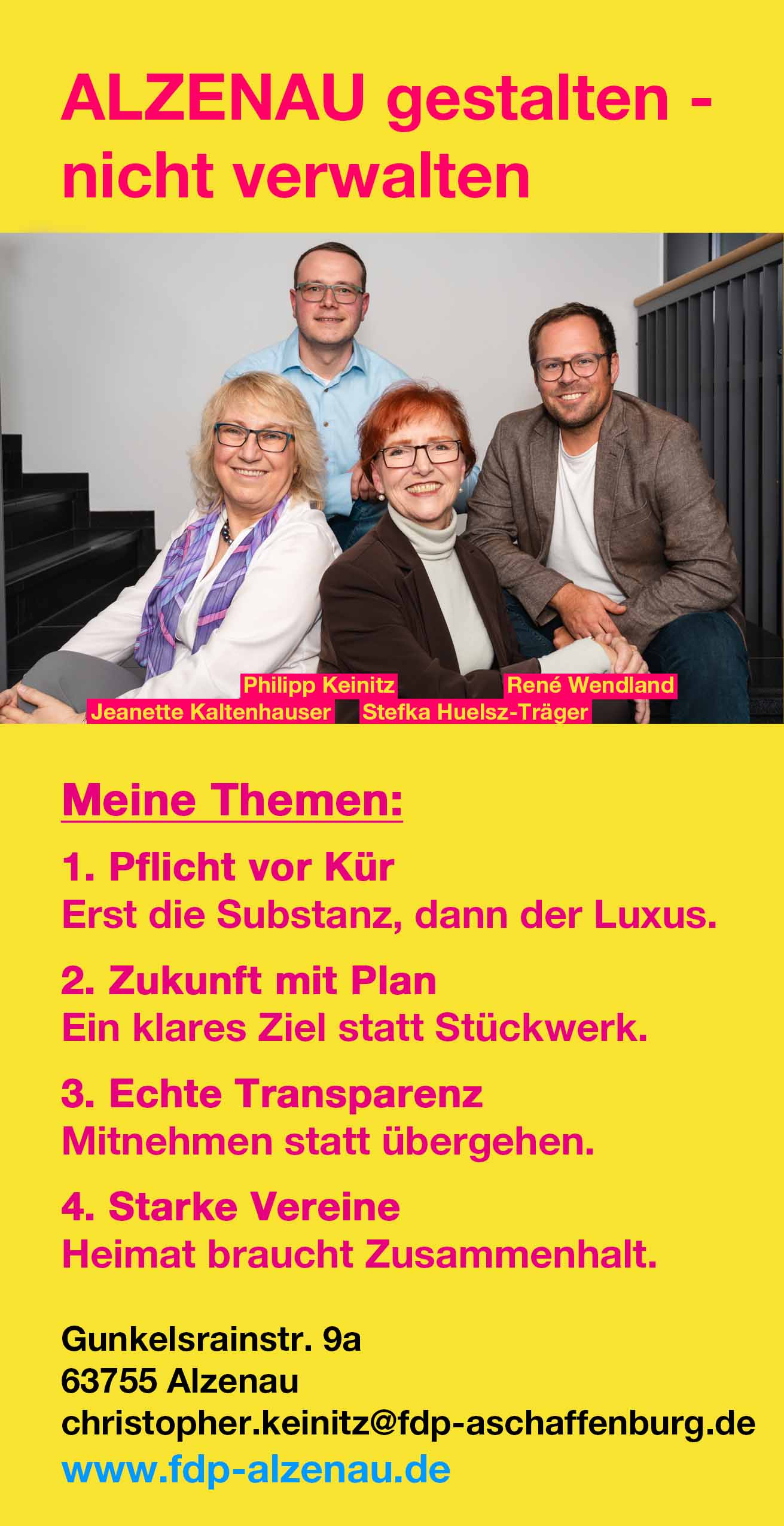 Flyerrückseite von Christopher